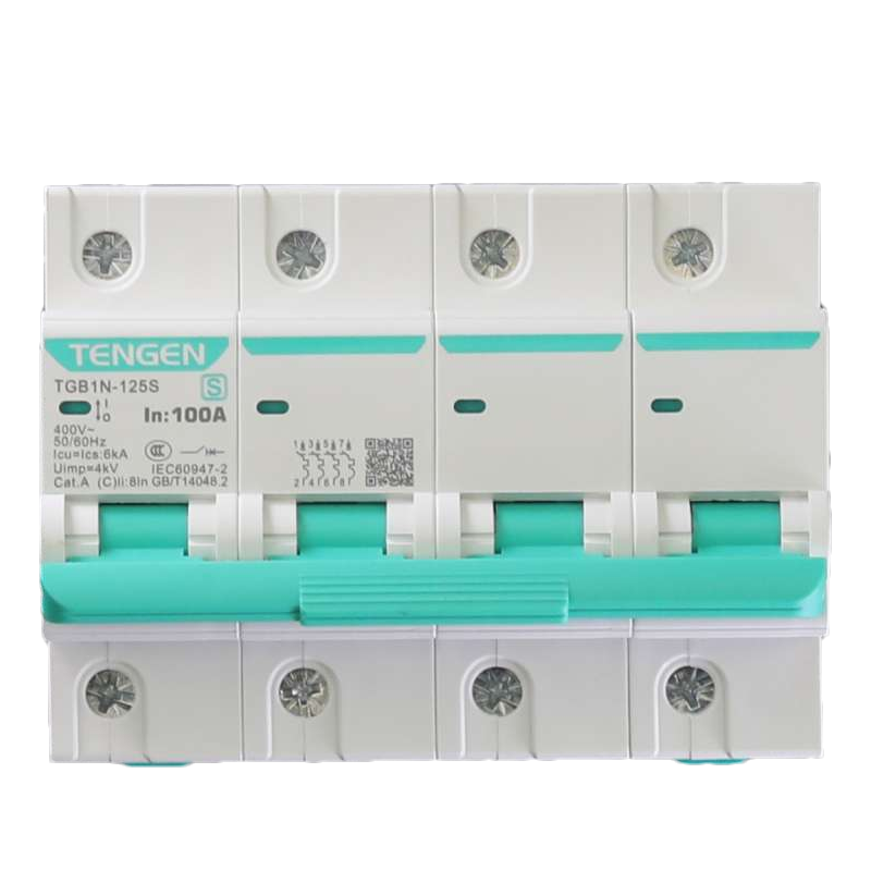 Tianzheng Electric air switch small circuit breaker overload protection TGB1N air switch 125 frame 4P 125 C100