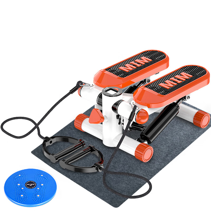 Manitton stepper home fitness pedal slimming leg weight loss artifact sports tool equipment twist waist stepper in place top with enhanced upgraded white lubricating oil tool pull rope