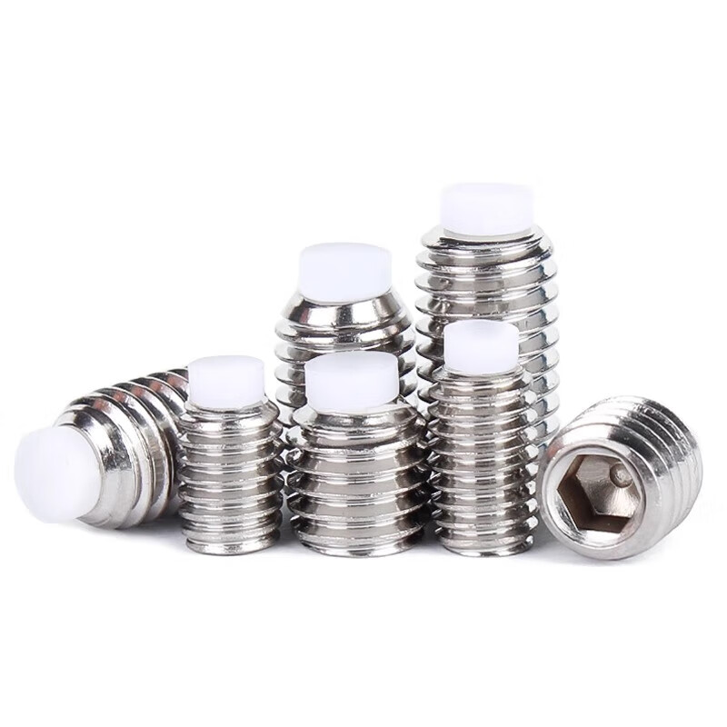 Jinchao 304 stainless steel POM plastic plunger tight nylon head rubber head machine meter wave bead buffer screw M4M5M6M8 M6*35 (5 pieces)