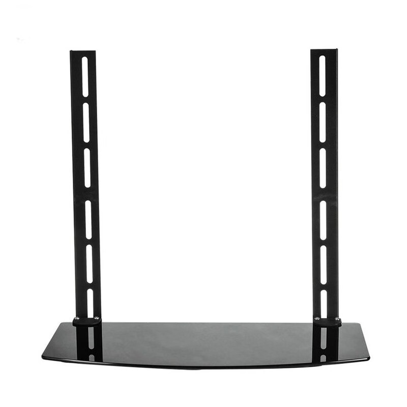 Zhiercheng set-top box rack storage rack, no punching, for TV set-top box bracket, old-fashioned large set-top box bracket, universal tempered glass, can be installed up and down, installed below