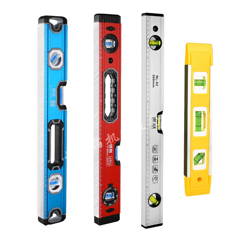 Level high precision fan small magnetic decoration balance relying on ruler leveling water ruler solid anti-fall aluminum alloy small bubble level ruler economical strong magnetic 600mm