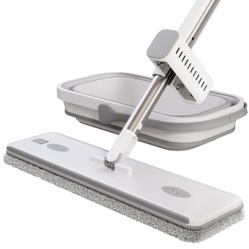 Sorbonne flat mop 42cm6 cloth household one mop, hand-wash free 2025 mopping artifact with bucket set of mop mop