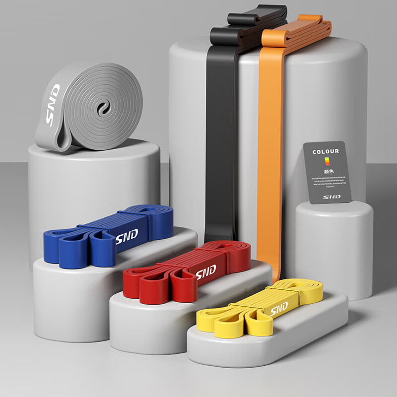 SND elastic band fitness pull-up resistance band strength training assistance belt pull rope men's chest muscle training classic black resistance about 40kg/90 pounds