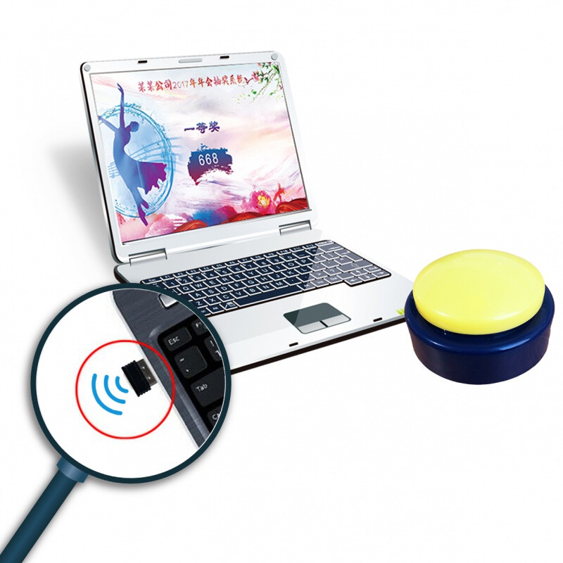 Wireless lottery button USB switch simulates custom space, press enter, delete and copy, can modify the signal independently (small button)
