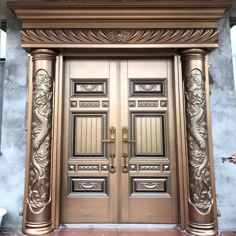 Zinc alloy door rural self-built house female door villa door anti-theft door entrance door double door rural entrance door classic style 1