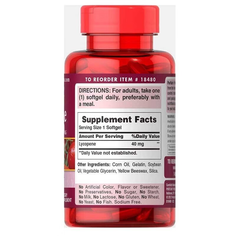 Puritan's Pride Lycopene Soft Capsules 40mg 60 capsules for men to prepare for pregnancy and improve sperm motility in one bottle