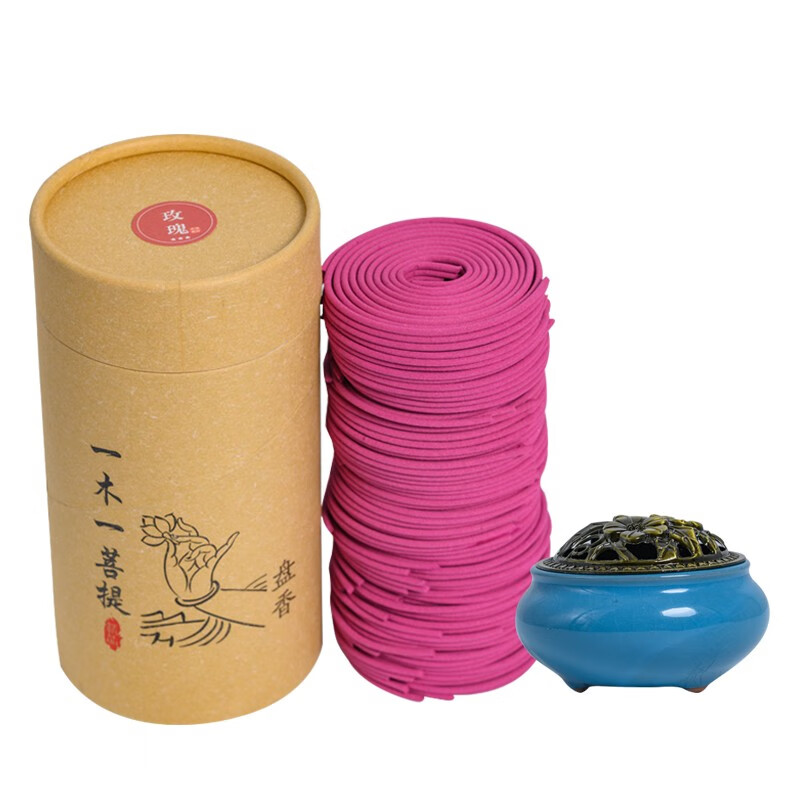 Jinshiluo Natural Coiled Incense Bathroom Odor Removal Toilet Deodorizing 120 Discs Sandalwood Deodorizing Sandalwood 120 Single Discs + Incense Burner + Fireproof Cotton K505