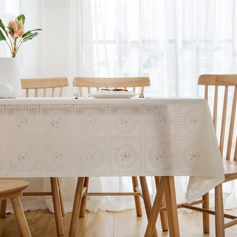 Qinmei tablecloth waterproof, oil-proof and anti-scalding PVC cloth simple tablecloth tablecloth table mat 140*180cm NR09 meters