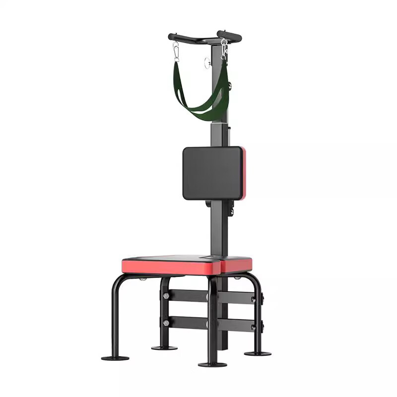 SUOWEISI lumbar spinal traction, soothing lumbar disc, waist stretching, fitness equipment, stretching inversion auxiliary artifact, inversion stool, electric cervical traction chair - black and red