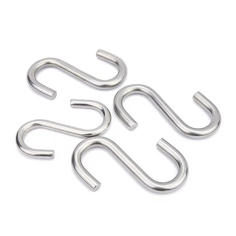 Jinchao S hook 304 stainless steel S-shaped hook S-shaped hook S hook industrial hook convenient hook load-bearing M6 (5 pieces)