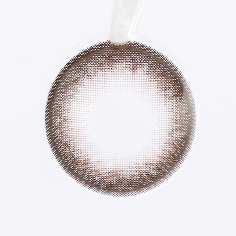 LENS DIARY Korean silicone hydrogel highly oxygen permeable imported contact lens large diameter brown natural half-year disposable color contact lens 1 piece truffle cocoa linen brown 0 degree