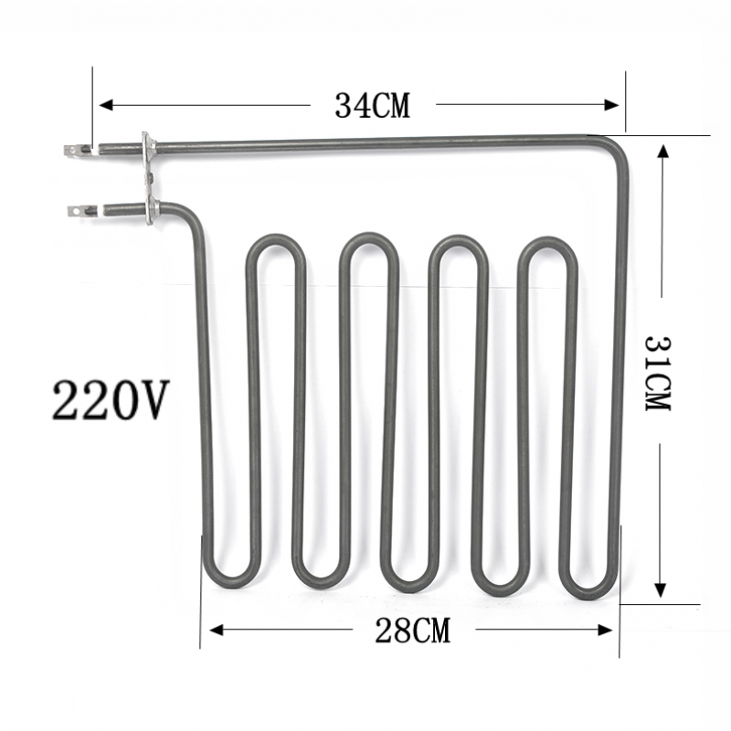 Dry steam oven heating tube, sauna furnace heating tube, Haveya stove bar, heating tube, electric heating tube furnace wire 5U green-220v/2.5kw