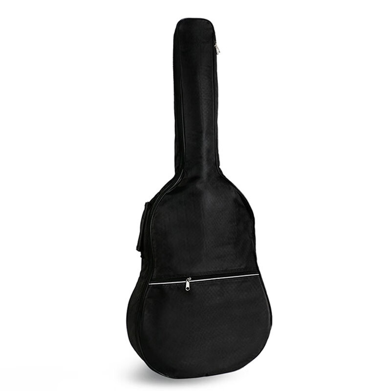 Minsine Colorful Guitar Bag Shoulder Folk Acoustic Guitar Bag Cotton Thickened 41-inch Waterproof and Dustproof Backpack Classic Black