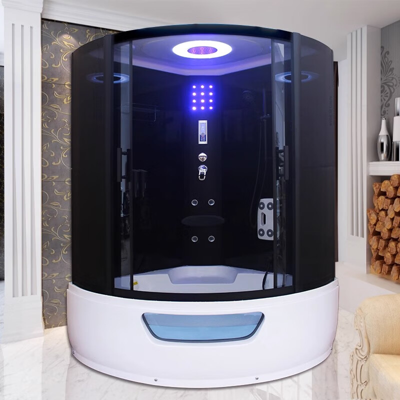 Wulang Machinery (can be installed on the door) shower room bathing room with bathtub bathroom sauna room integrated bathtub 100*100*215cm white with steam