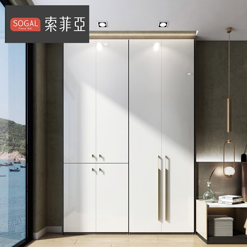 Sophia, exclusive to Zhengzhou, whole house customized wardrobe, bedroom light luxury cloakroom, glass door, living room, entrance hall cabinet, sincere customized gold, exclusive to Zhengzhou
