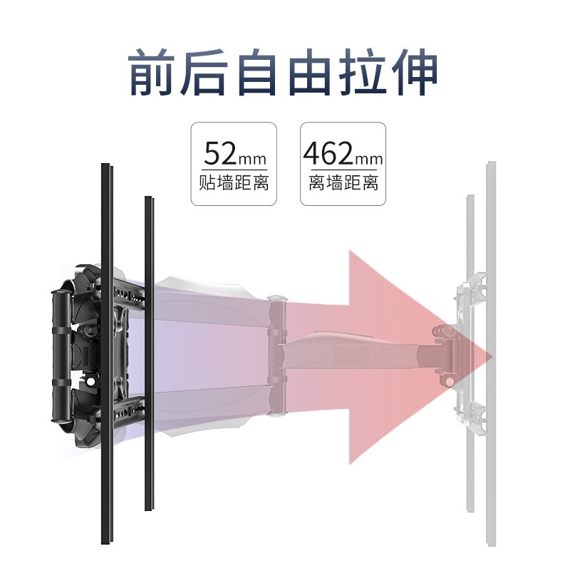 ProPre (32-75 inches) TV Mount TV Stand TV Stand TV Mount Rotating Telescopic Universal Suitable for TCL Hisense Skyworth Huawei Changhong, etc. 55/60