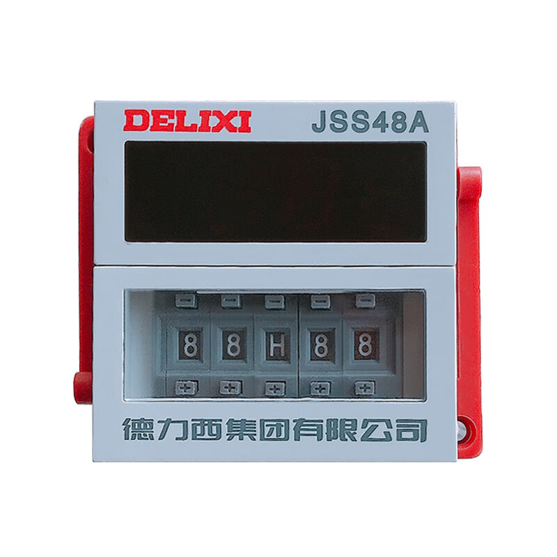 Delixi power delay time relay JSS48A 0.01S-99H99M digital display relay DH48S AC220V with base
