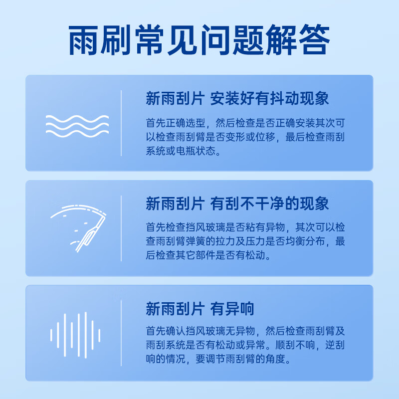 YIKA edge wiper boneless silent wiper strip A/B5 (24+16) exclusive for Buick Weilang PRO