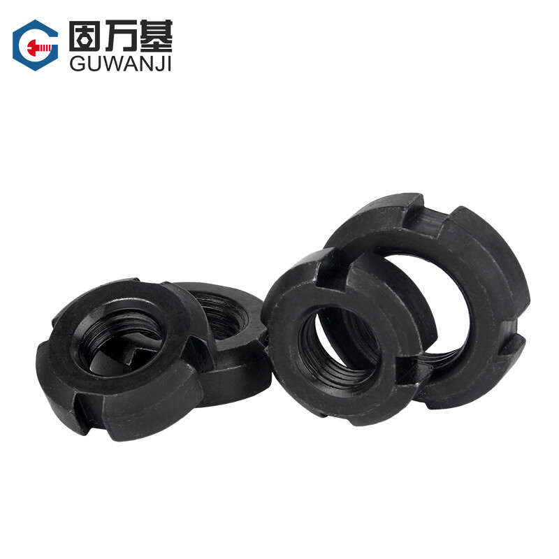 Guwanji round nut slotted locking nut anti-loosening nut four-slot anti-loosening nut M200x3 1 piece 304 material