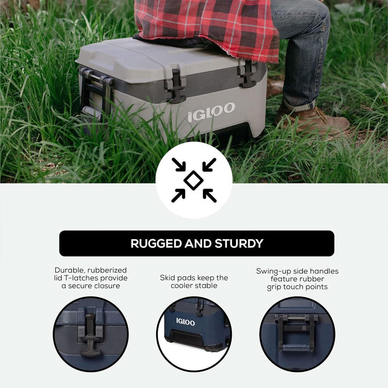 IGLOO 196.8L outdoor insulated box camper truck large capacity refrigerator blue