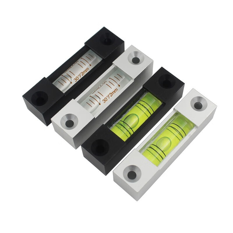 HACCURY high-precision horizontal bubble bead strip level mechanical strip level bubble level bubble level fan small black shell green water 0.10mm/m