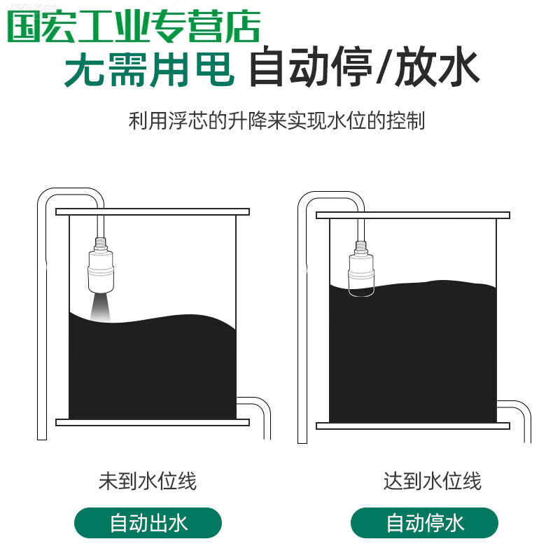 Stainless steel float valve automatic water level controller water full stop valve switch water tank water tower water stop valve four-point interior (side water inlet)