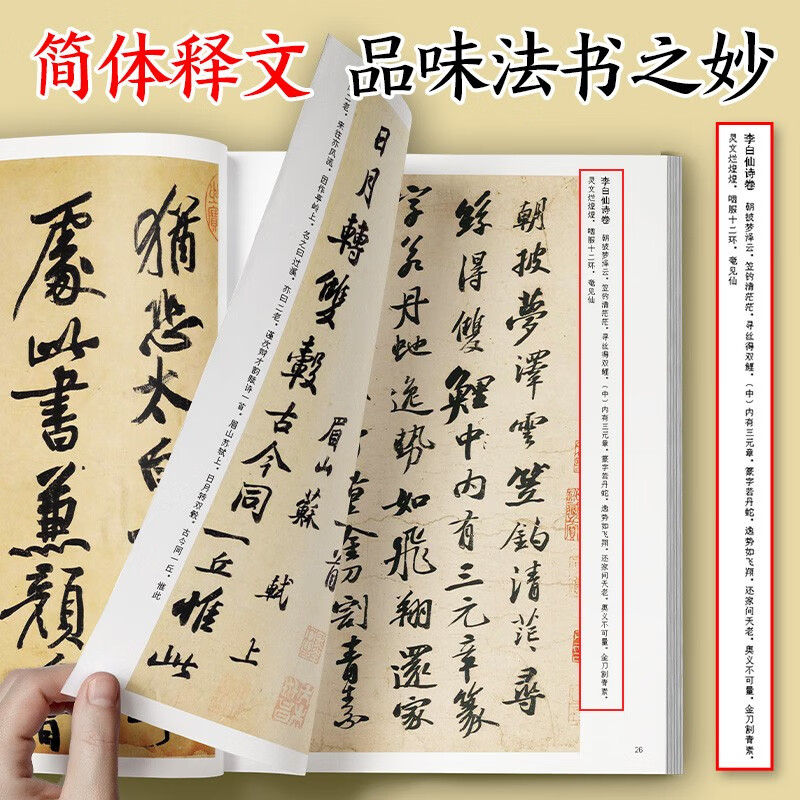 Famous calligraphy works of Su Shi/High-definition color printed analysis of Chinese inscriptions on inscriptions