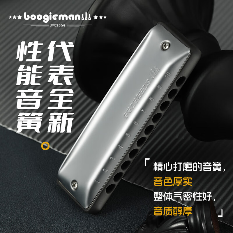 BoogieMAN Yuanyuan's same model ProReeds ten-hole harmonica paddy blues for adults and children beginners blues 10 holes