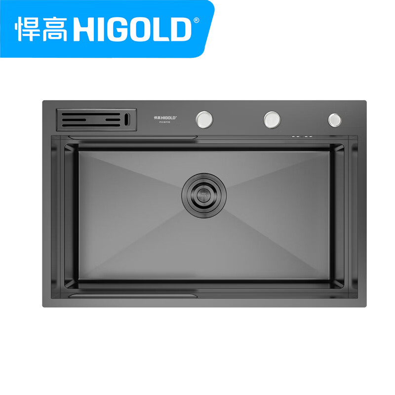 HIGOLD handmade sink 952363 Angus B1 multi-function 304 nanometer sink under counter Taichung 720*460*235 sink 952363+faucet 980177