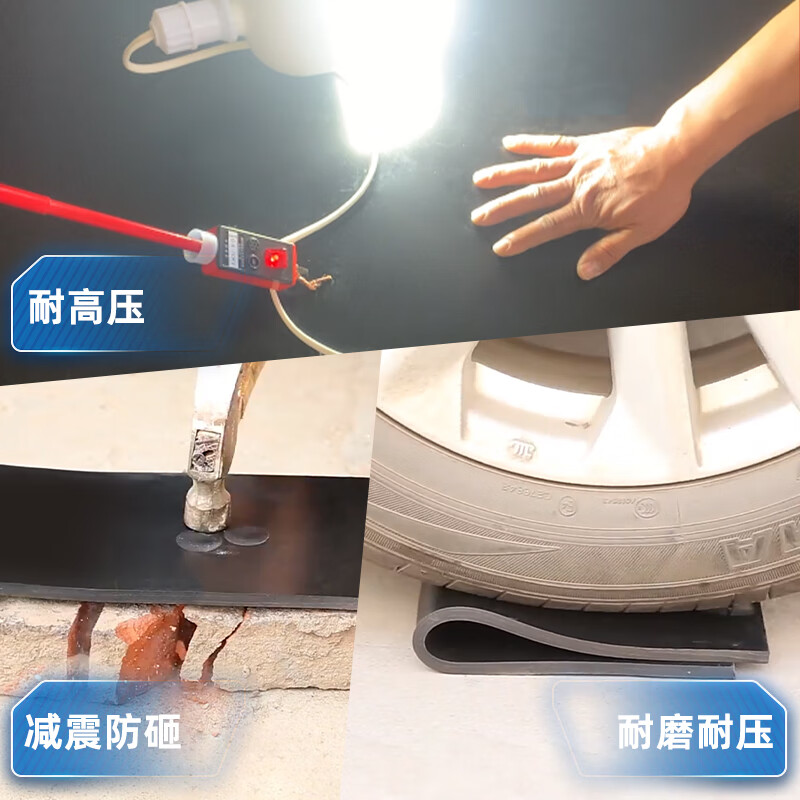 Jipang Insulation Mat High Voltage Insulation Mat Rubber Mat Rubber Sheet Power Distribution Room Power Plant Room Insulation Floor Mat Carpet Black Flat Support Customization Black Flat 1m*1m*5mm 10kv