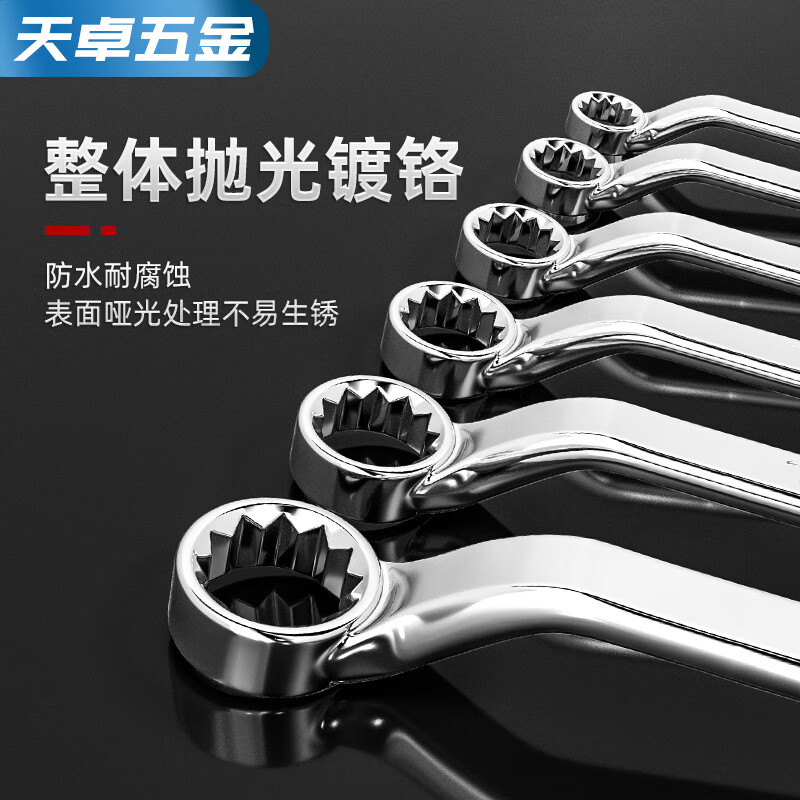 Tianzhuo Hardware Double-headed Plum Blossom Wrench Tool 14-17-19-22 Auto Repair Glasses Wrench Quick Wrench Repair Hardware Tool 16-18