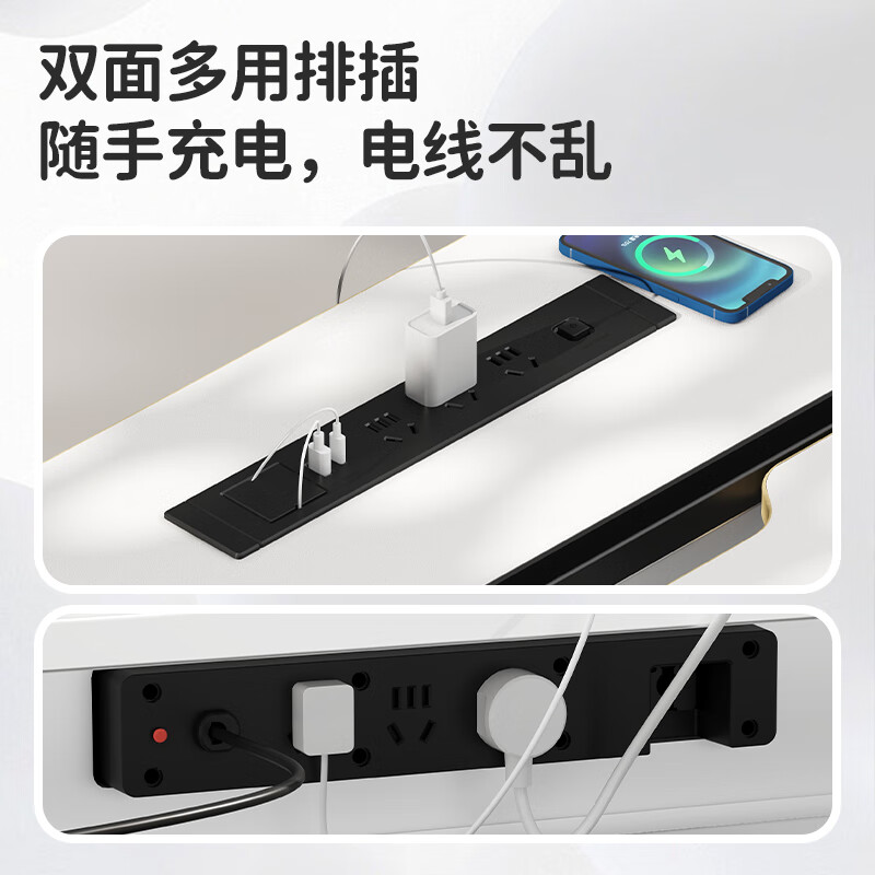 Loctek children's study table solid wood electric lift table for all ages primary school writing desk T4+A31 blue+bookshelf