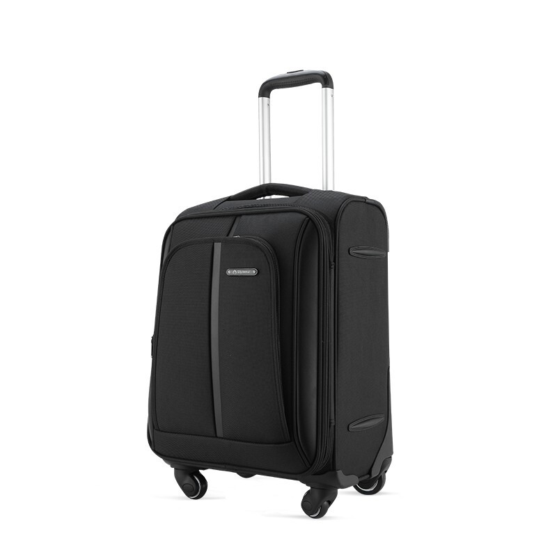 Diplomat diplomat suitcase classic men's business soft case boarding trolley case DEF-1551A/B series black 18 inches - suitable for short distances and boarding