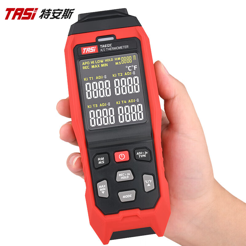 Teans thermocouple thermometer multi-channel temperature tester recorder contact thermometer TA612C