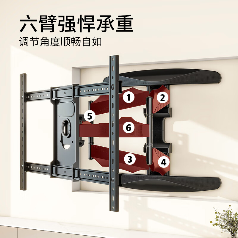 ProPre (40-85 inches) TV bracket wall-mounted large-screen TV bracket telescopic bracket rotating wall-mounted bracket universally applicable to TCL Hisense Huawei Skyworth Samsung, etc.