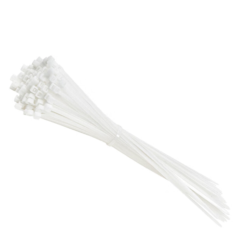 Jiuqiangu self-locking nylon cable ties, cable management tape, host installation, gardening, cable desktop cable management, wire binding, 7.6*500mm national standard white, 100 pieces/pack 0465