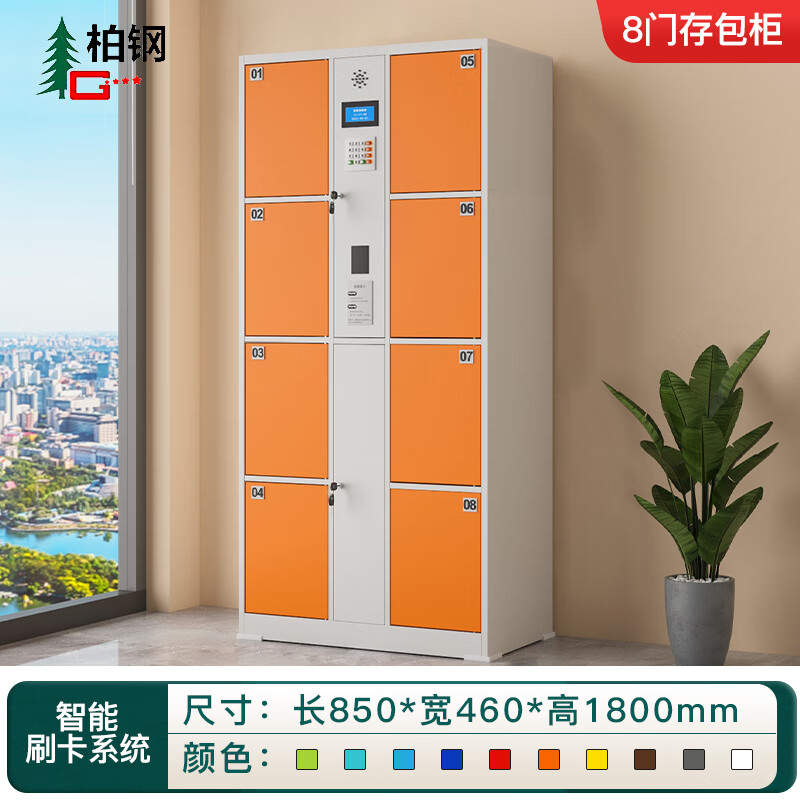 Baigang Intelligent Locker Electronic Locker Workplace Shopping Mall Locker Smart Card Swipe 8 Doors