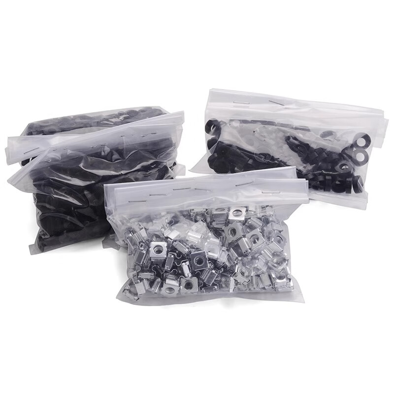 Jinggong (JINGGONG) m6 cabinet screw buckle nut network cabinet special screw crown screw 304 stainless steel card nut galvanized M6*16 (100 sets)