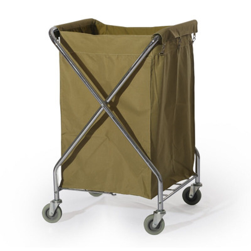Hotel cleaning supplies 08156 linen cart room service cart stainless steel collection cart bag laundry hotel cleaning cart AF08156 square linen cart square linen cart