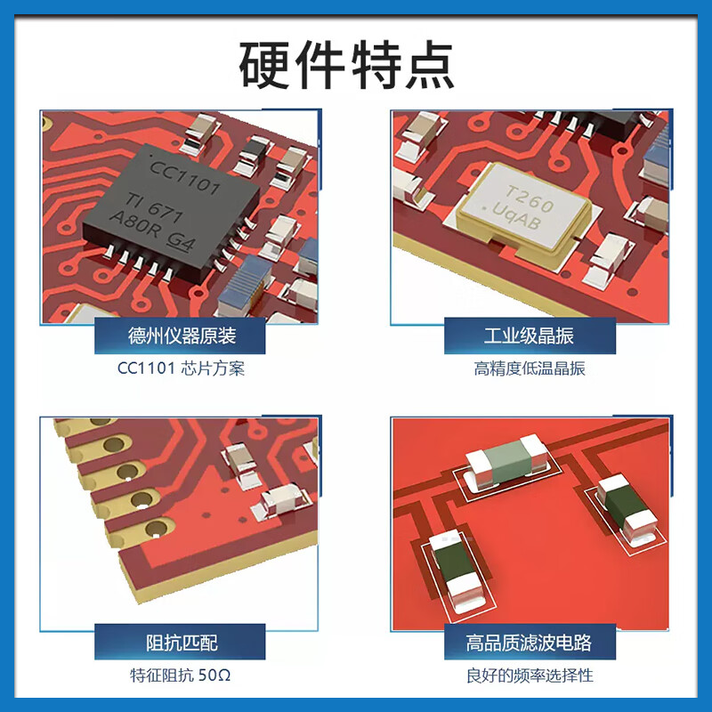 Ebyte CC1101 wireless transceiver module 433MHz industrial grade RF communication transparent transmission SPI communication interface patch type plug-in type E07-900MM10S