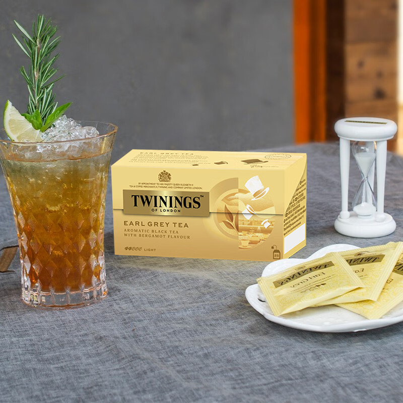 TWININGS Rich Earl Gray Black Tea Imported Tea 25 Bags*2g Afternoon Tea Bags Black Tea Tea New Year Gift
