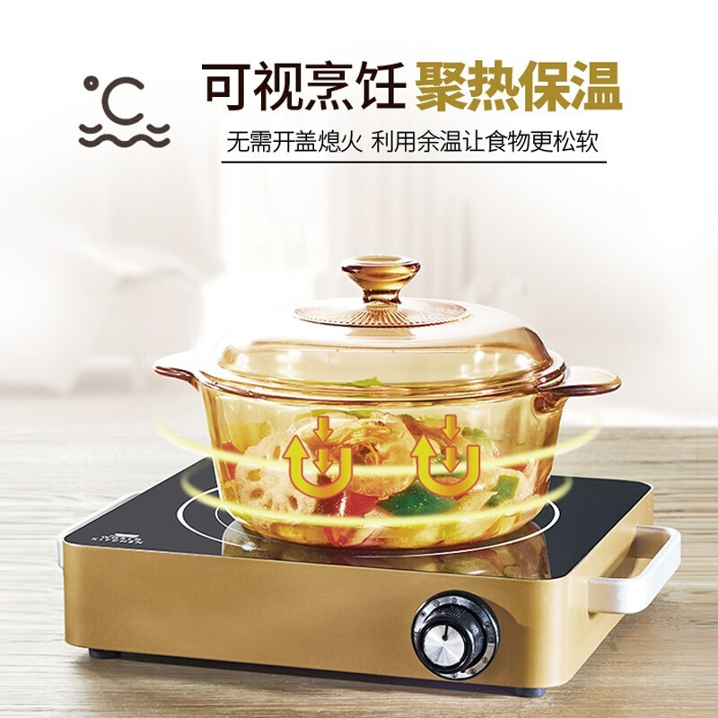 Corning (VISIONS) imported glass pot from the United States, single-handle deep soup pot combination open flame direct burning and high temperature resistance for home use (1.6L single handle + 3.5L double ears) 2-piece set