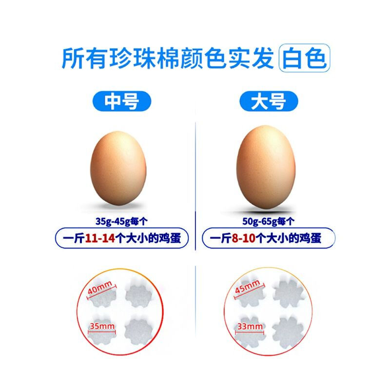 Customized pearl cotton egg tray 50 pieces packaging gift box anti-fall express delivery shockproof foam box large customization medium size 30 pieces-excluding carton