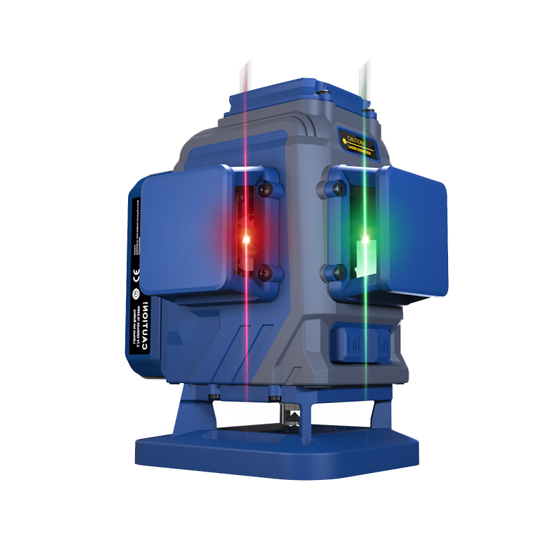 Midek 12-ray infrared level meter green light red light high-precision laser floor-to-wall meter wall-mounted meter floor leveling meter green light GK03D (lower level) simple installation single battery (small plastic box without brackets, etc.)