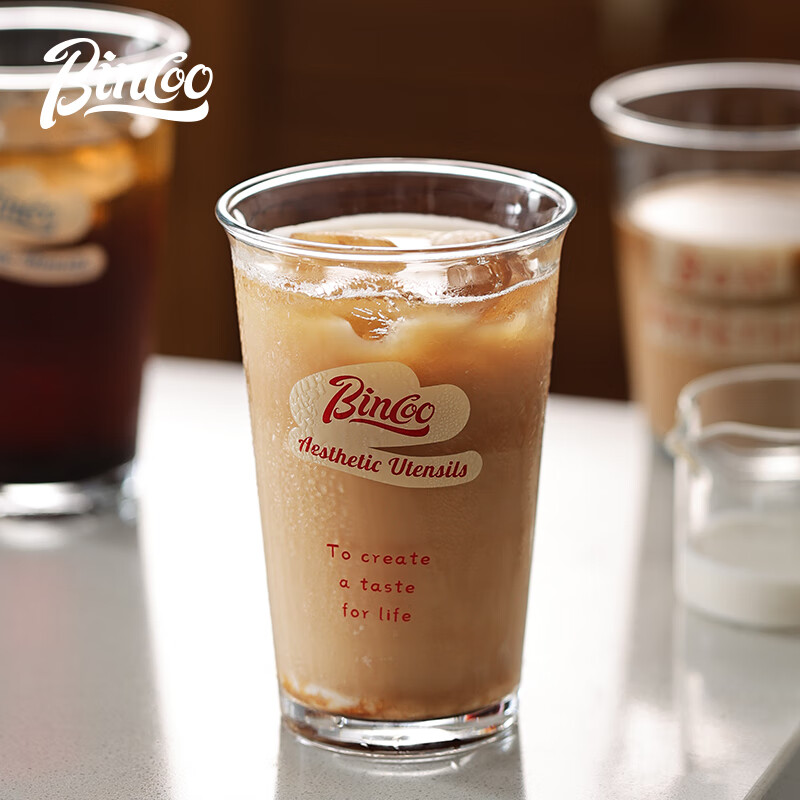 Bincoo glass coffee cup ice American cup dirty ice latte cup cold drink summer ins transparent mug