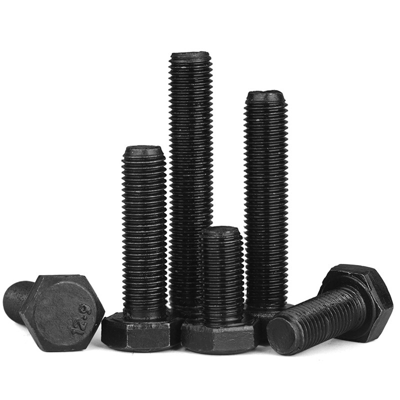 Jinggong M8M10M12M14M16 12.9 grade fine thread external hexagonal screw high strength fine thread hexagonal bolt M8*1*16 fine thread full thread (10 pcs)