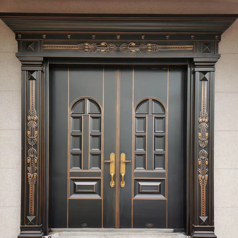 Zinc alloy door rural self-built house female door villa door anti-theft door entrance door double door rural entrance door classic style 1