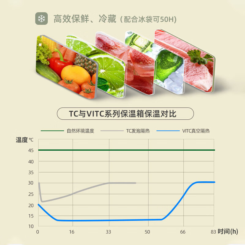 IRIS VITC20 Vacuum Insulated Cooling and Warming Box 20L Outdoor Picnic Travel Dual-Use Car Insulation Box Carbon Gray