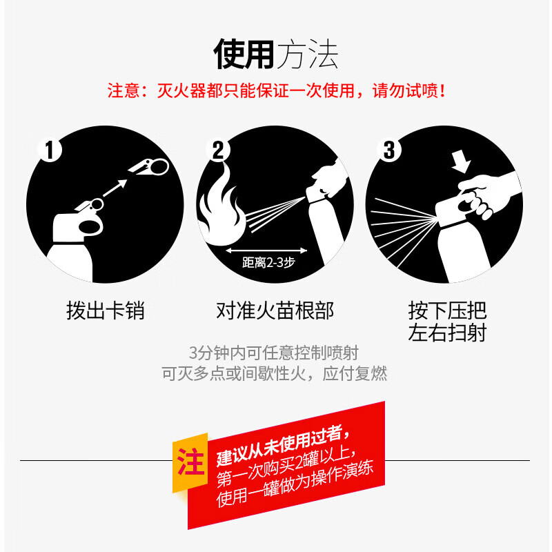 Giant wood car fire extinguisher dry powder household fire extinguisher car fire extinguishing bottle private car car portable fire fighting equipment 520g dry powder limited edition fire extinguisher