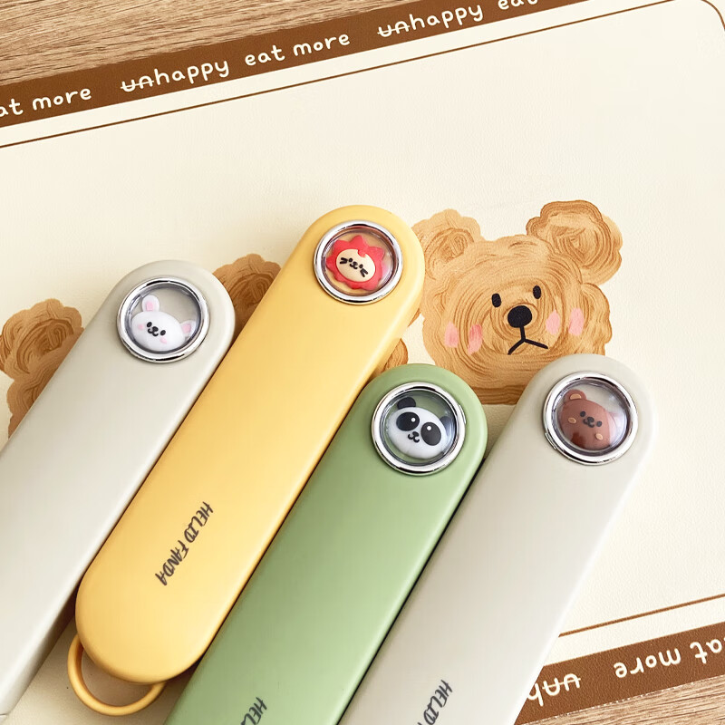 WORTHBUY 316 Stainless Steel Chopsticks and Spoons Cute Portable Tableware Three-piece Set Single Student Takeaway Storage Cutlery Box Doudou Xiong Qingti Green + 304 Chopsticks and Spoons 3-piece Set